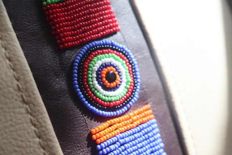 Handmade Beaded Pillow Cover - African-Inspired Decorative Cushion Case