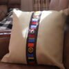 Handmade Beaded Pillow Cover - African-Inspired Decorative Cushion Case