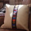 Handmade Beaded Pillow Cover - African-Inspired Decorative Cushion Case