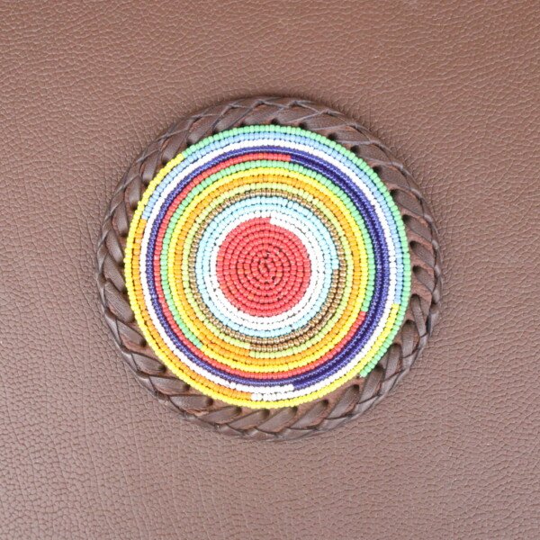 Elegant Maasai Colors Beaded Coasters