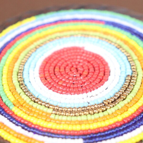 Elegant Maasai Colors Beaded Coasters