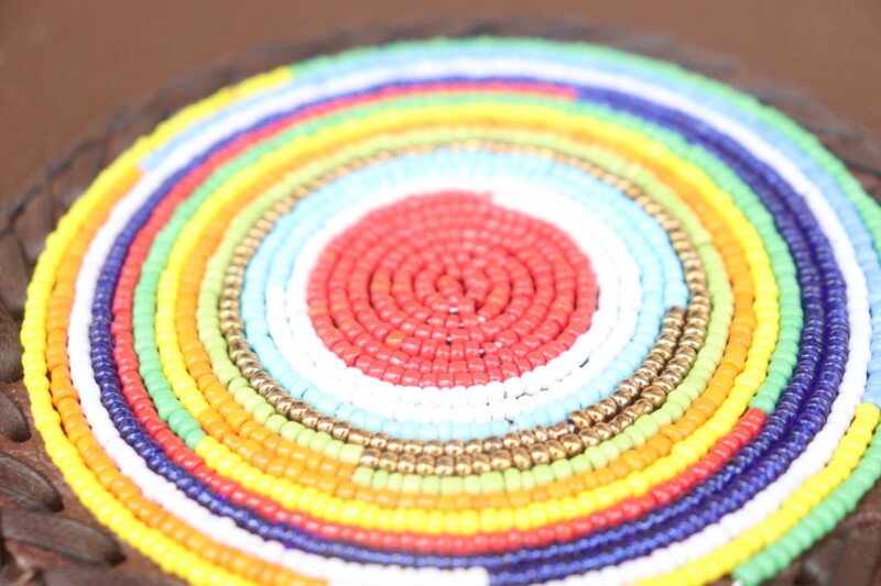 IMG_7803 Elegant Maasai Colors Beaded Coasters