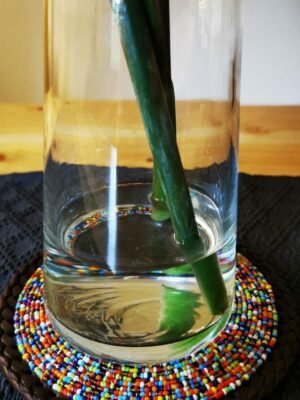 WhatsApp Image 2021-04-08 at 12.53.03 AM-2 Handmade Multicolor Beaded Coaster with Leather Trim – African Artisan Craft