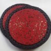 WhatsApp Image 2021-11-19 at 4.06.32 PM Handmade Red & Black Beaded Coasters - African Home Décor