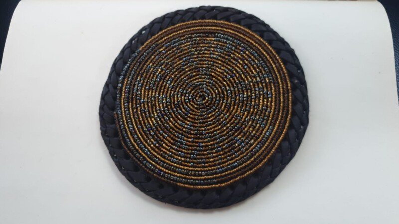 Black & Bronze Beaded Coasters