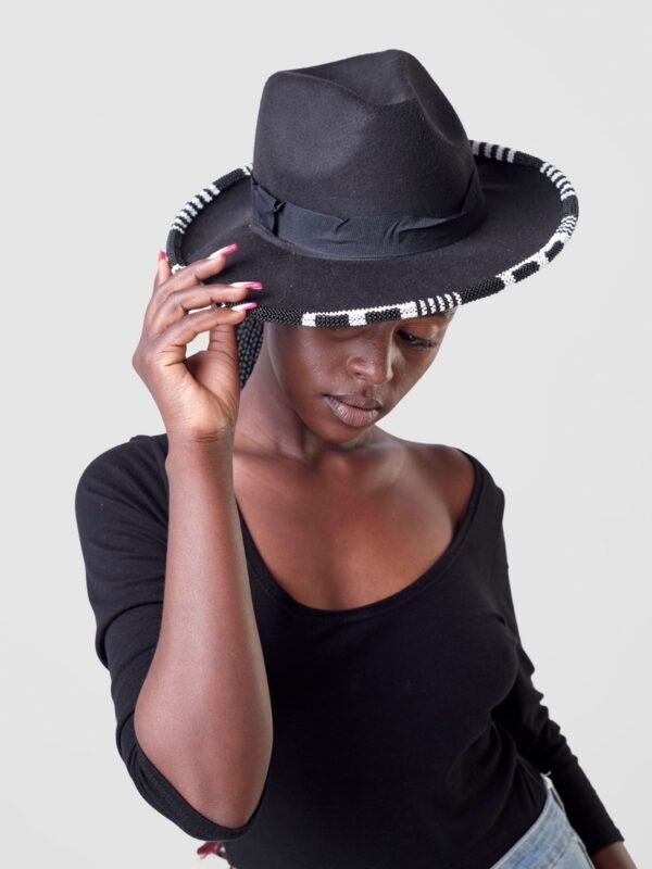 WhatsApp Image 2025-03-10 at 1.37.46 PM (4) Classic Black Fedora Hat - Handcrafted African - Inspired Style