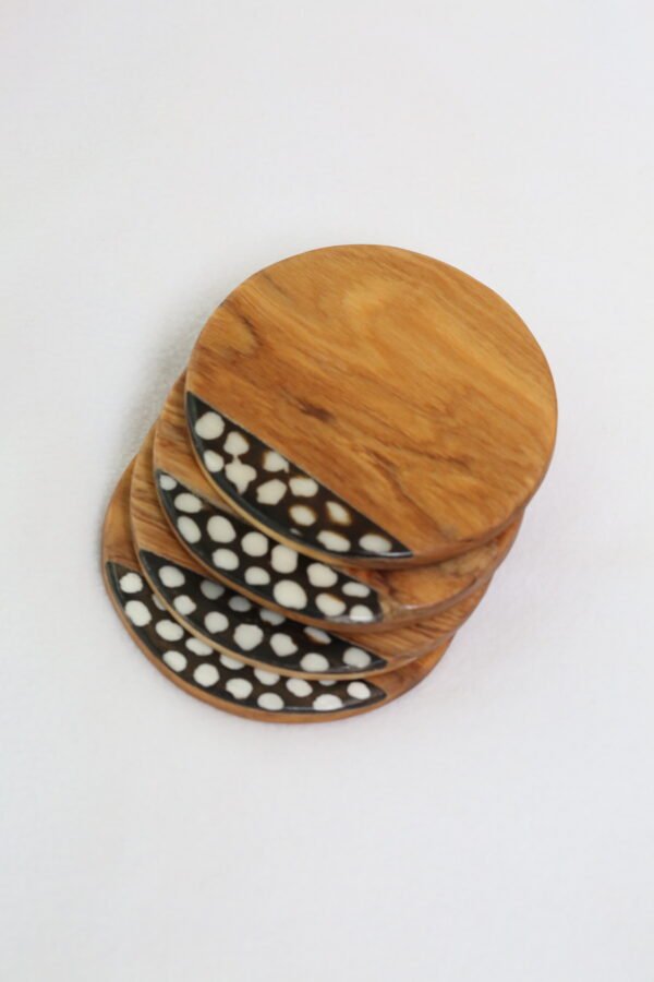 Rustic Wooden Coasters - Handcrafted African Table Essentials Rustic Wooden Coasters - Handcrafted African Table Essentials