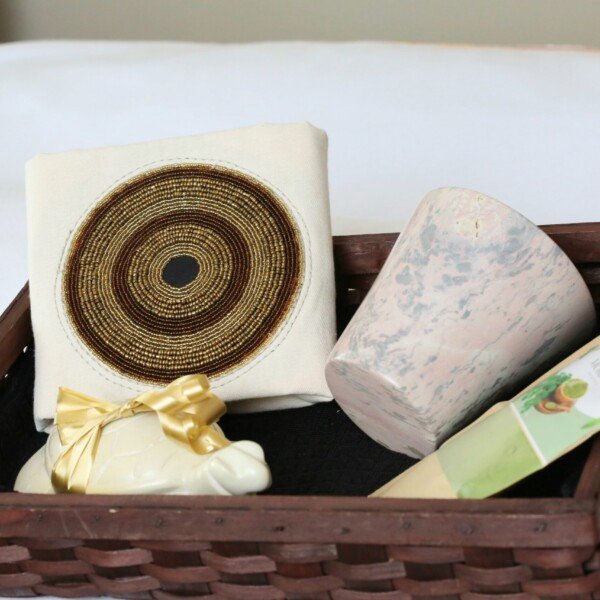 Elegant White Beaded Pillow Cover – Handmade Decorative Cushion Cover