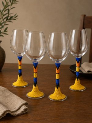 ChatGPT Image May 11, 2026, 11_20_36 AM Sunburst Harmony Hand-Beaded Wine Glass