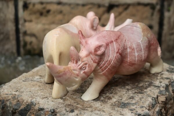 10-inch rhino soapstone candle holders 10-inch rhino soapstone candle holders