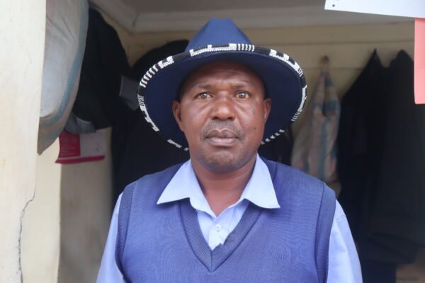 Blue Fedora Hat with Beads - Pinch Front Design Blue Fedora Hat with Beads - Pinch Front Design