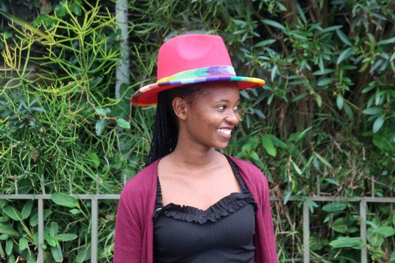 Chic Red Fedora Hat for Ladies with Beaded Band - Pinch Crown