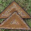 Triangular Maasai Beaded Placemat - Handmade African Table Décor Triangular Maasai Beaded Placemat - Handmade African Table Décor