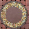 18-Inch Multicolored Half Beaded Placemat 18-Inch Multicolored Half Beaded Placemat