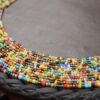 18-Inch Multicolored Half Beaded Placemat 18-Inch Multicolored Half Beaded Placemat