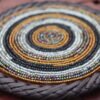 Brown & Silver Harmony Beaded Coaster – African Artisan Elegance