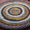 Brown & Silver Harmony Beaded Coaster – African Artisan Elegance