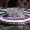 Durable 13 inch purple patterned beaded placemat