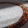 Unique 13-Inch White Patterned Beaded Placemat Unique 13-Inch White Patterned Beaded Placemat