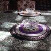 Durable 13-Inch Purple Patterned Beaded Placemat