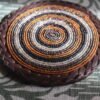 Brown & Silver Harmony Beaded Coaster - African Artisan Elegance