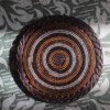 Brown & Silver Harmony Beaded Coaster - African Artisan Elegance