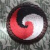 Red, Black & White Beaded Coaster - Handcrafted Design Red, Black & White Beaded Coaster - Handcrafted Design