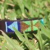 Green Beaded Dog Collar - Handmade Leather with Maasai Beadwork Green Beaded Dog Collar - Handmade Leather with Maasai Beadwork