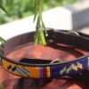 Yellow and Blue Multicolored Beaded Dog Collar - Handmade Leather with Maasai Beads Yellow and Blue Multicolored Beaded Dog Collar - Handmade Leather with Maasai Beads