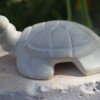 4-inch white soapstone turtle