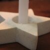 Star Shaped Soapstone Candle Holder - Hand carved Kisii Stone from Kenya