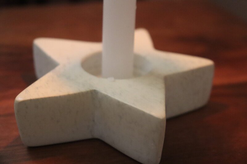 Star Shaped Soapstone Candle Holder - Hand carved Kisii Stone from Kenya