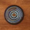 Blue Beaded Coaster - Elegant African Handcrafted Table Accent