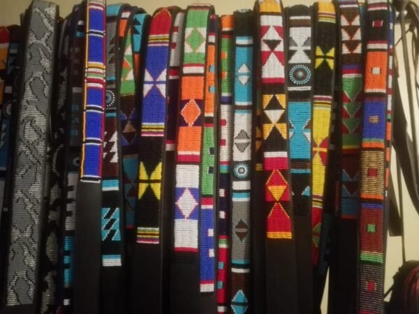 Assorted Beaded Dog Collars - Handmade Leather Pet Collars Assorted Beaded Dog Collars - Handmade Leather Pet Collars