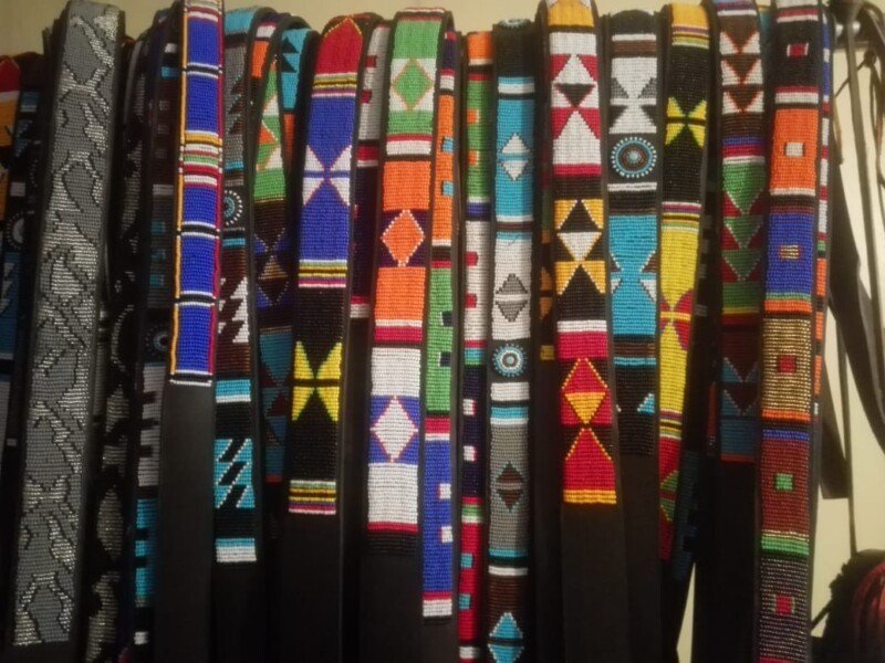 Assorted Beaded Dog Collars - Handmade Leather Pet Collars