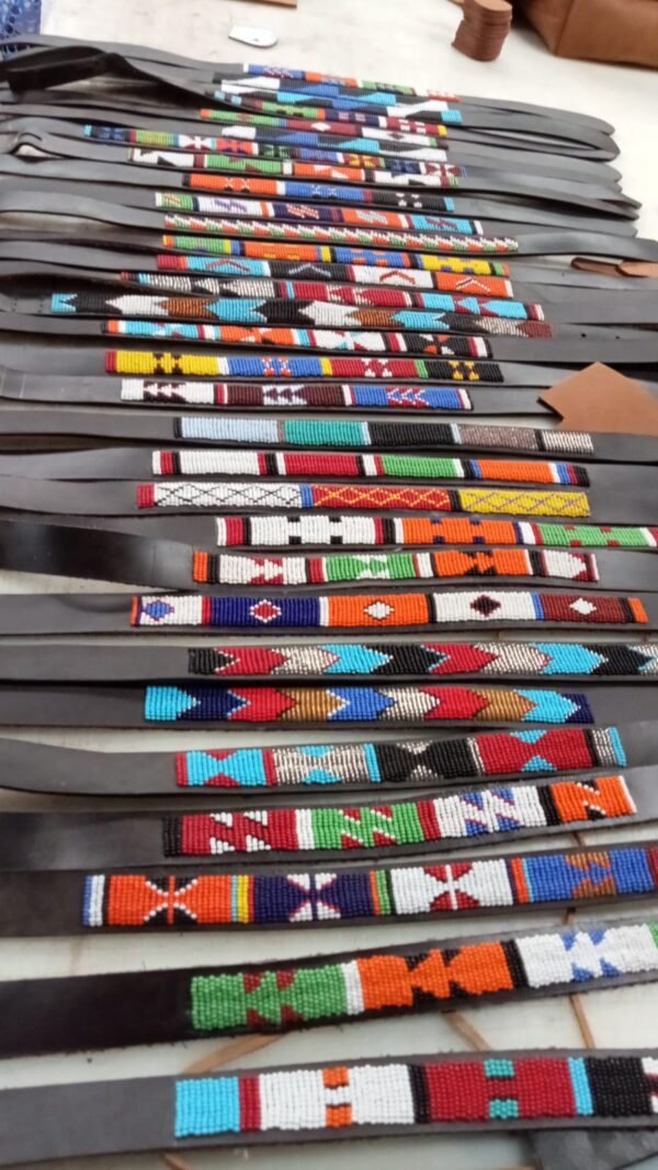 Assorted Beaded Dog Collars - Handmade Leather Pet Collars Assorted Beaded Dog Collars - Handmade Leather Pet Collars