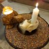 Textured elephant soapstone candle holder Textured elephant soapstone candle holder