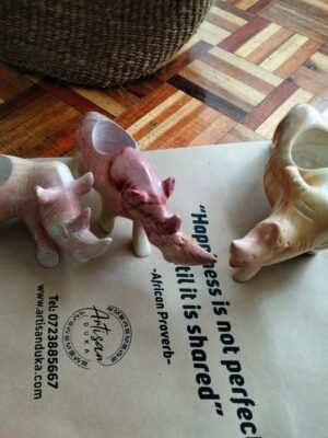 10-inch rhino soapstone candle holders 10-inch rhino soapstone candle holders