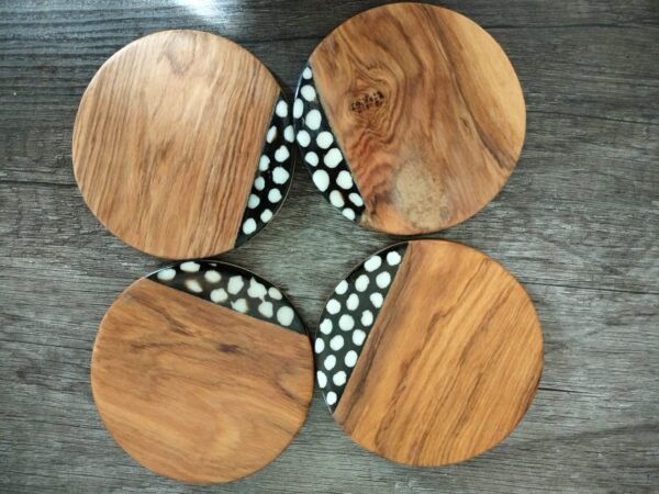 Rustic Wooden Coasters – Handcrafted African Table Essentials Rustic Wooden Coasters – Handcrafted African Table Essentials