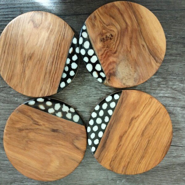 Rustic Wooden Coasters - Handcrafted African Table Essentials