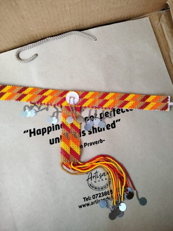 The Ember Glow Maasai Beaded Necklace