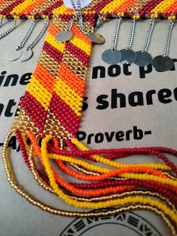 The Ember Glow Maasai Beaded Necklace
