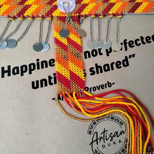 The Ember Glow Maasai Beaded Necklace