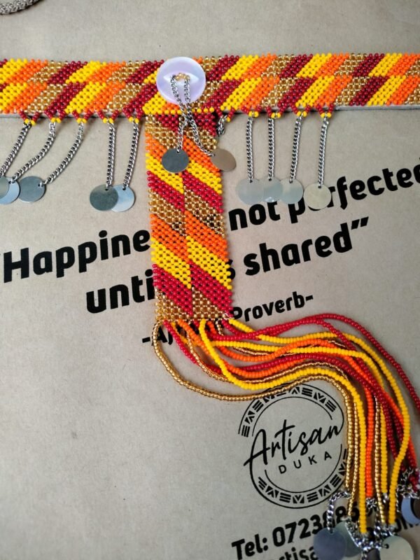 The Ember Glow Maasai Beaded Necklace