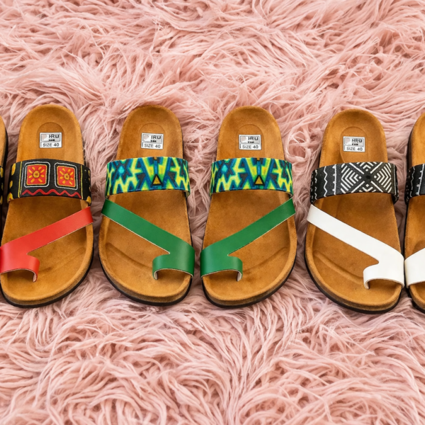 Vibrant Trio Ankara Cork Sandals - Set of 3 Handmade African Print Slides