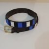 Blue, Black & White Maasai Beaded Leather Belt Blue, Black & White Maasai Beaded Leather Belt