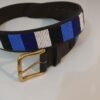 Blue, Black & White Maasai Beaded Leather Belt Blue, Black & White Maasai Beaded Leather Belt
