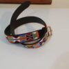 Tribal Harmony Beaded Leather Belt – Red, White, Blue & Green Design Tribal Harmony Beaded Leather Belt – Red, White, Blue & Green Design