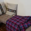 Red and Blue Striped Maasai Shuka Blanket
