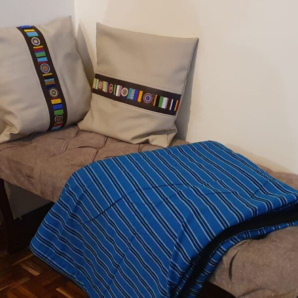 Classic Blue Maasai Shuka Blanket